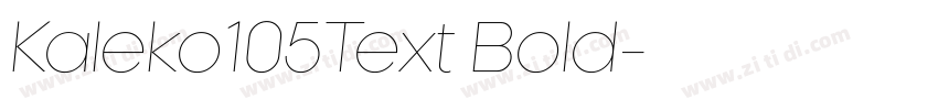 Kaleko105Text Bold字体转换